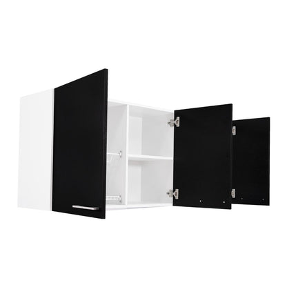 Gabinete Superior Cocina Avon  Blanco y Wengue 150 Cm