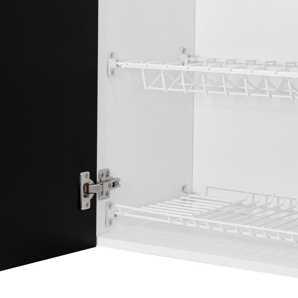 Gabinete Superior Cocina Avon  Blanco y Wengue 150 Cm