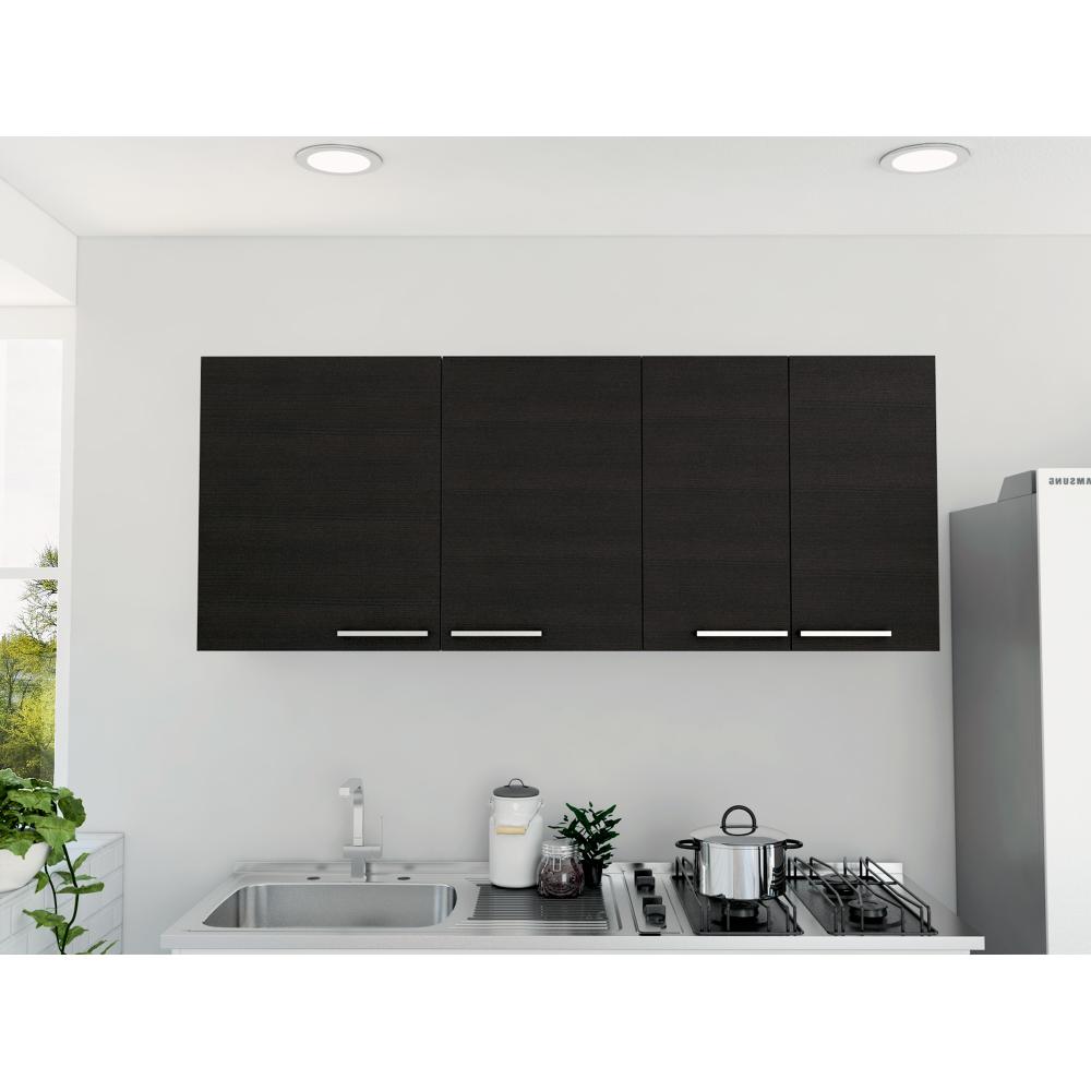 Gabinete Superior Cocina Avon  Blanco y Wengue 150 Cm