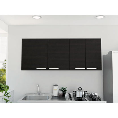 Gabinete Superior Cocina Avon  Blanco y Wengue 150 Cm