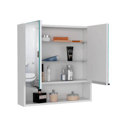 Gabinete de Baño Rawana, Blanco, Incluye Espejo y Entrepaños Para Guardar Objetos de Aseo ZF - VIRTUAL MUEBLES