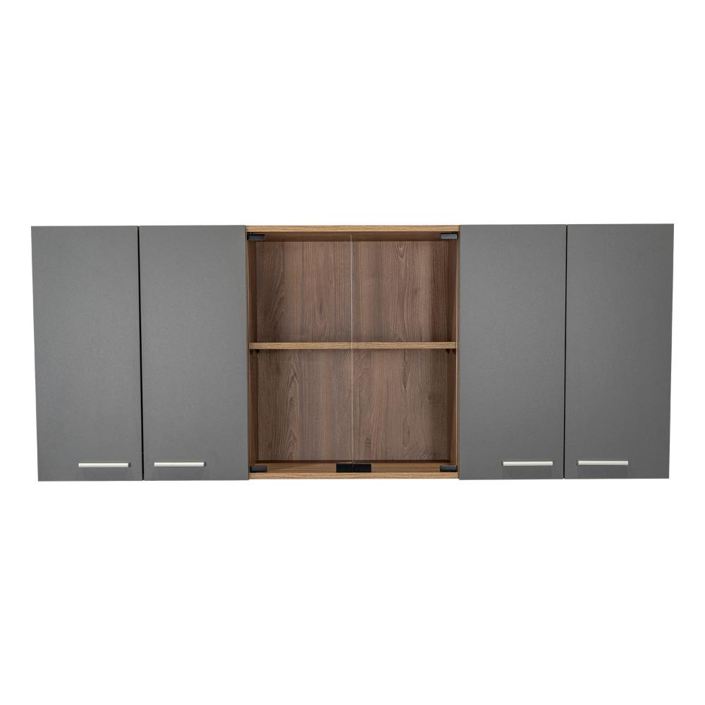 Gabinete Superior Vegas Miel y Plomo 150 Cm