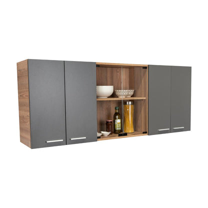 Gabinete Superior Vegas Miel y Plomo 150 Cm
