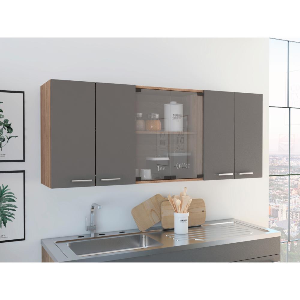 Gabinete Superior Vegas Miel y Plomo 150 Cm