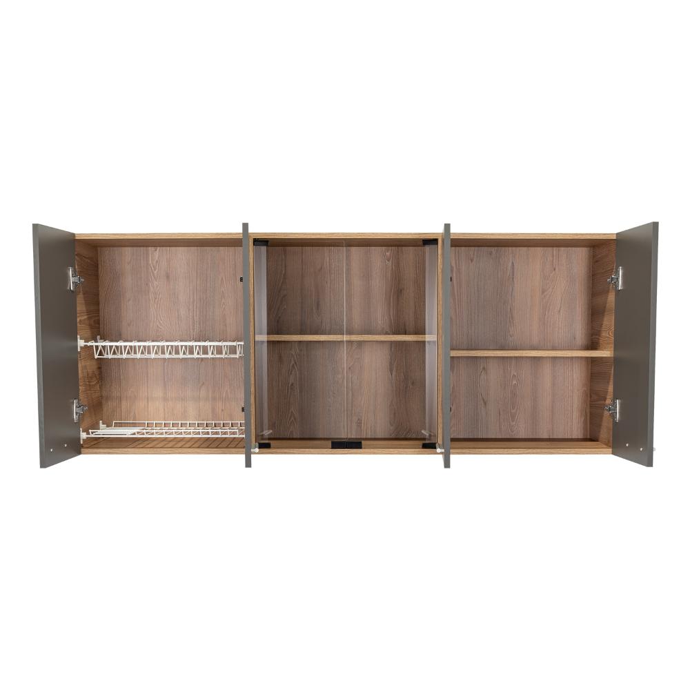 Gabinete Superior Vegas Miel y Plomo 150 Cm