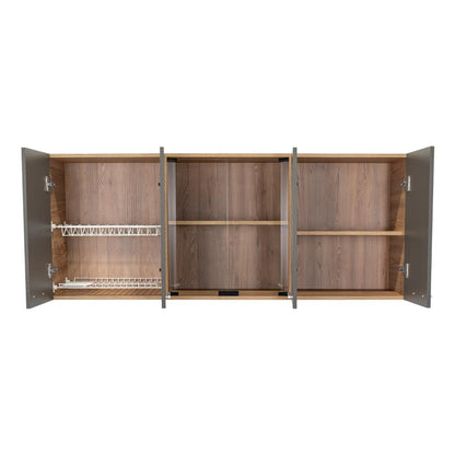 Gabinete Superior Vegas Miel y Plomo 150 Cm