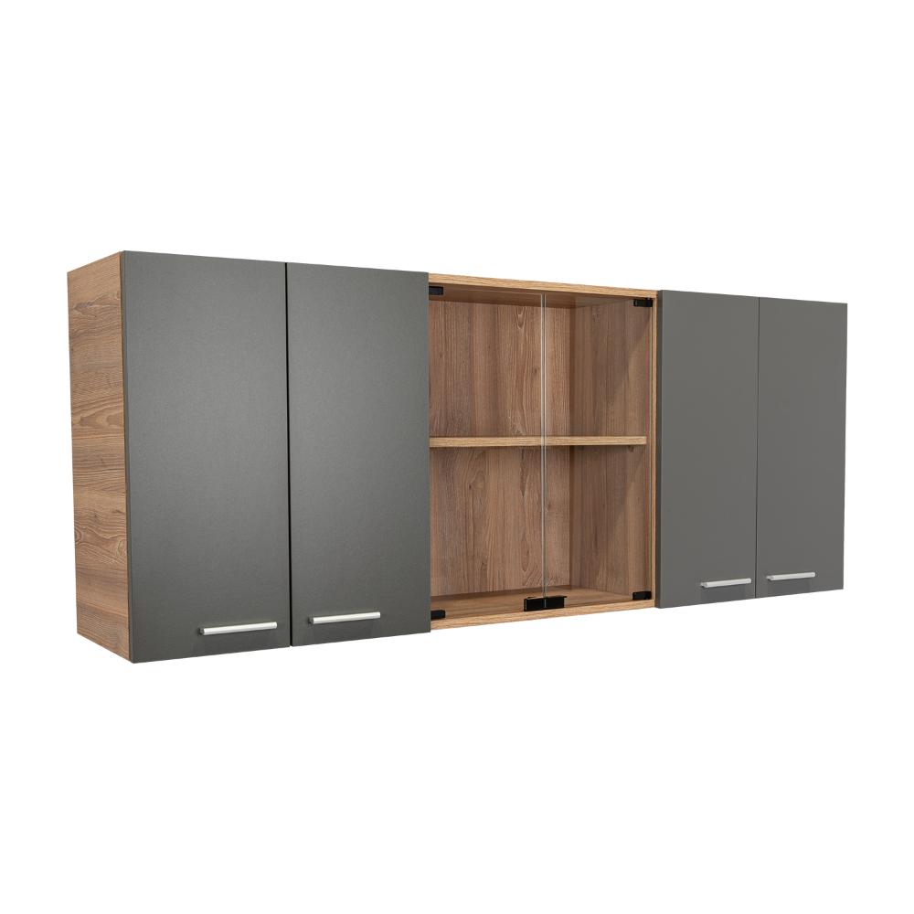 Gabinete Superior Vegas Miel y Plomo 150 Cm