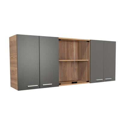 Gabinete Superior Vegas Miel y Plomo 150 Cm