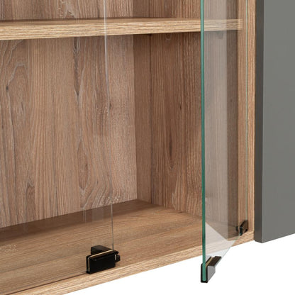 Gabinete Superior Vegas Miel y Plomo 150 Cm