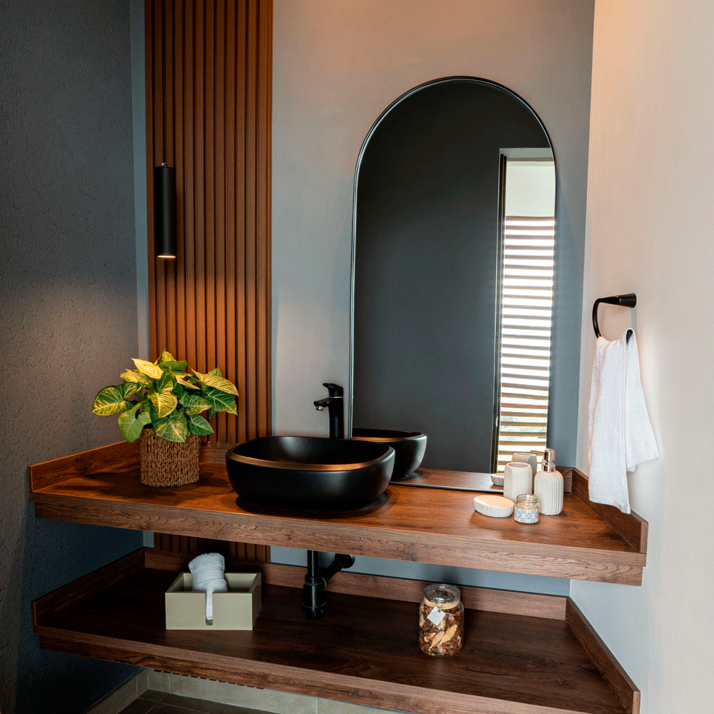 Espejo Rectangular Goliat con Marco En Estructura Metálica