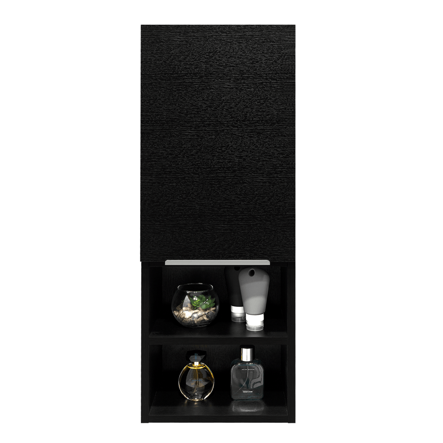 Gabinete de Baño Real, Wengue, con Tres Entrepaños - VIRTUAL MUEBLES