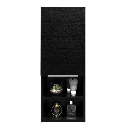 Gabinete de Baño Real, Wengue, con Tres Entrepaños - VIRTUAL MUEBLES