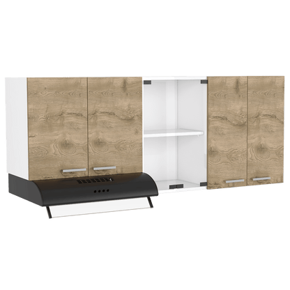 Gabinete Superior Eris color Macadamia Y Blanco Duqueza Para Cocina.