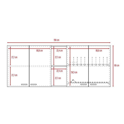 Gabinete Superior Estrella color Wengue Para Cocina.