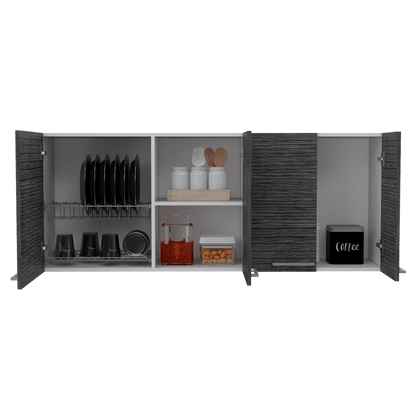 Gabinete Superior Raichel color Blanco y Gris para Cocina.