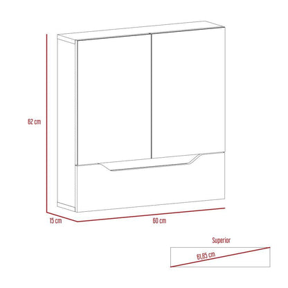 Mueble de Pared para Baño Lorenti  Plomo + Duna