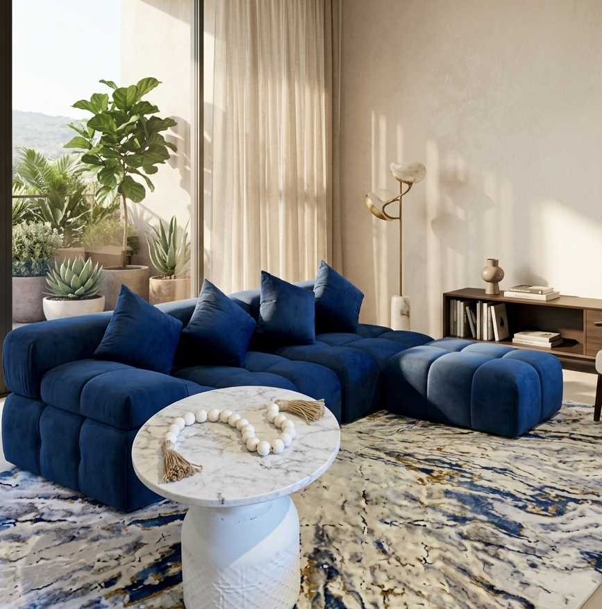 Sofá Clásico Urban Elegance Azul