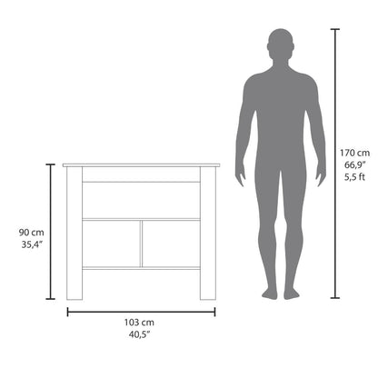 Barra de Cocina Ferrani Rovere y Wengue