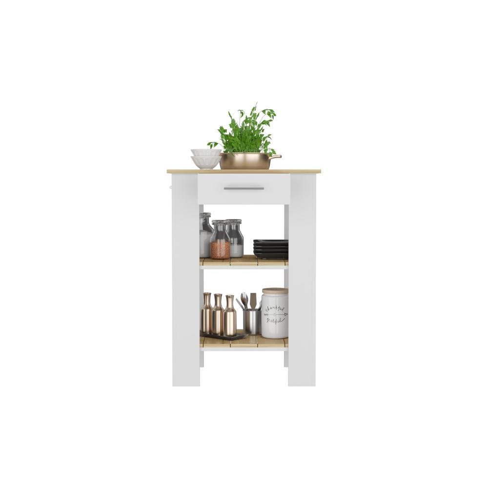 Isla de Cocina 23 Ferrani  Blanco Macadamia