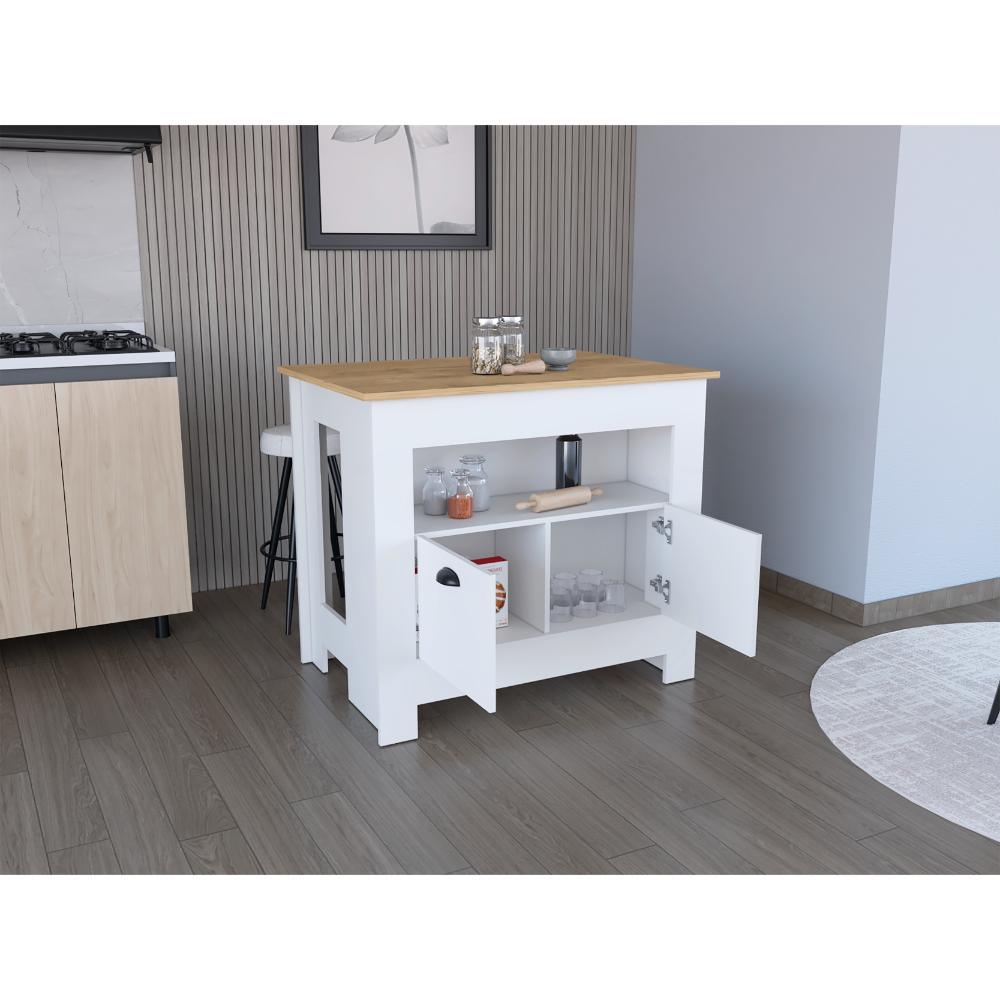 Barra de Cocina Arlet Blanco y Macadamia