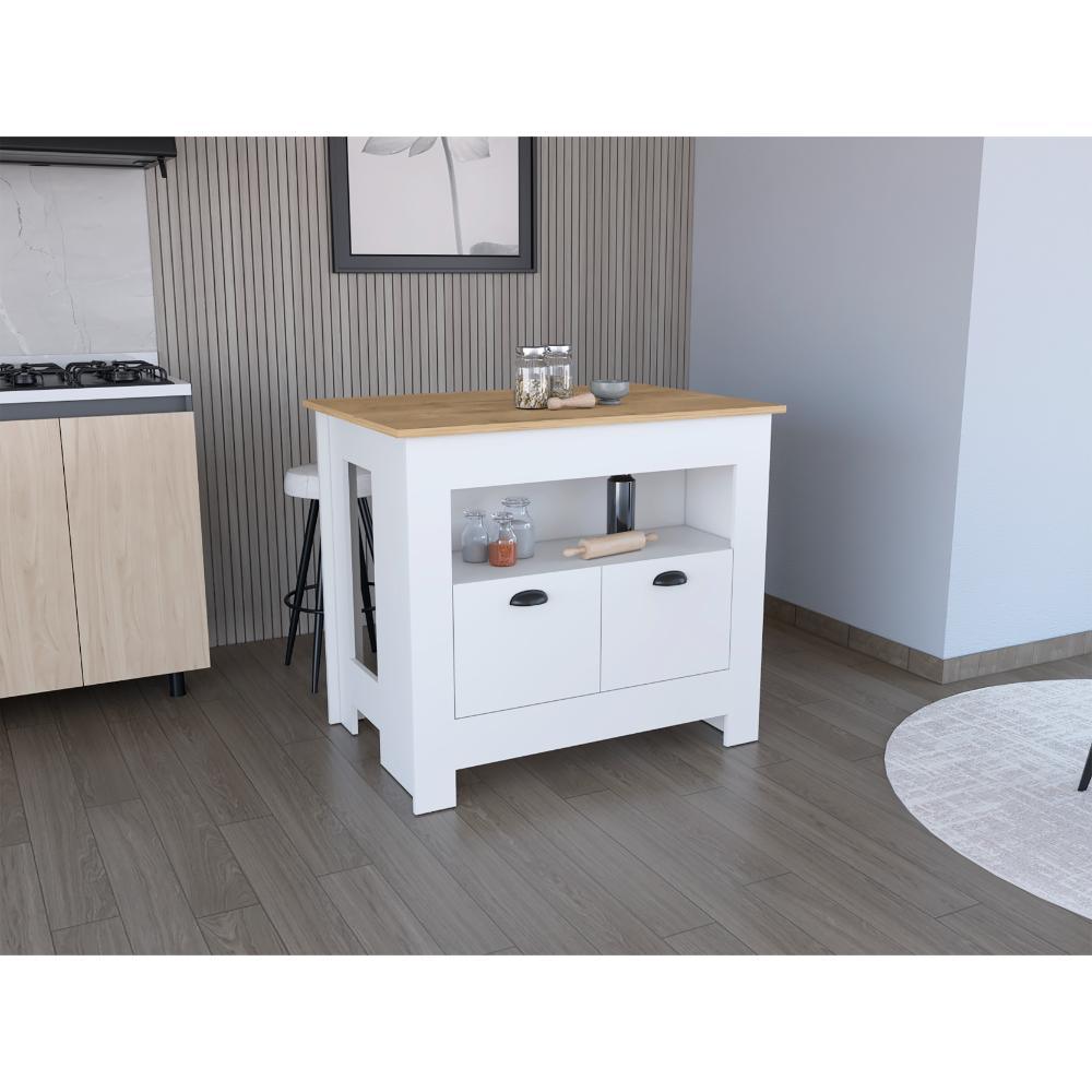 Barra de Cocina Arlet Blanco y Macadamia