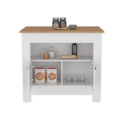 Barra de Cocina Arlet Blanco y Macadamia