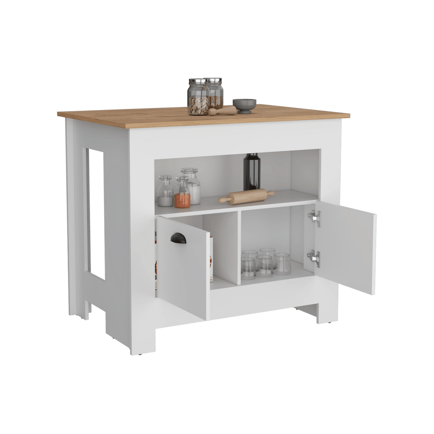 Barra de Cocina Arlet Blanco y Macadamia