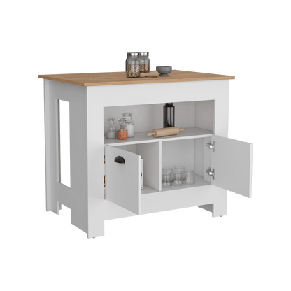 Barra de Cocina Arlet Blanco y Macadamia