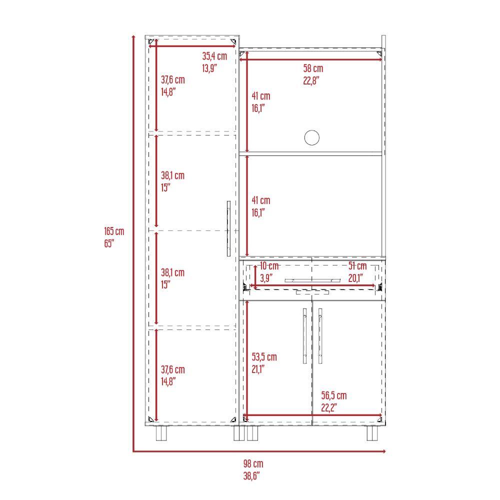 Alacena Ravelli Blanco y Gris