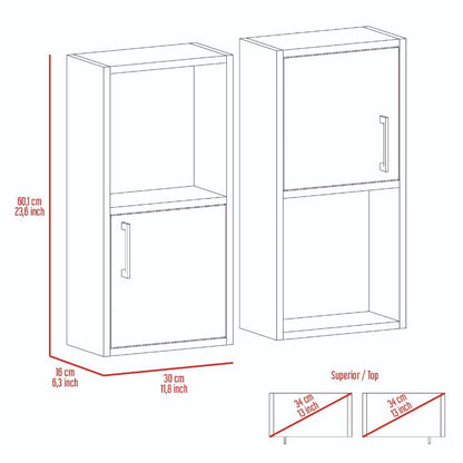 Gabinete de Baño Bath Wengue con Puerta Abatible x2 Unidades