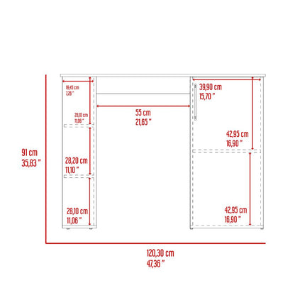 Barra de Cocina Eilen Bardolino y Blanco