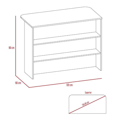 Barra de Cocina Zentauri Blanco y Rovere
