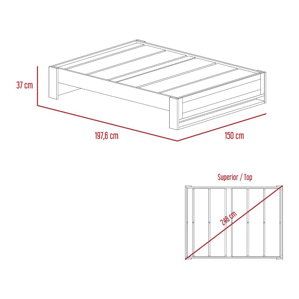 Base Cama Doble Natura Macadamia