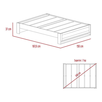 Base Cama Doble Natura Macadamia