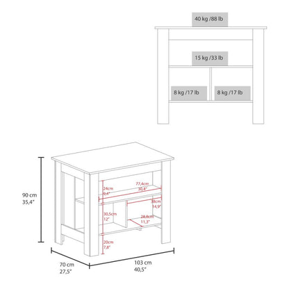 Barra de Cocina Ferrani Rovere y Wengue