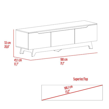 Mesa para TV Woodall Wengue y Fresno Eupara TV de 80"