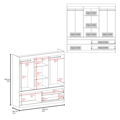 Closet Allegro 180  Duna y Blanco