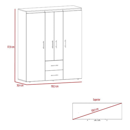 Closet Palermo Eco Duna y Blanco