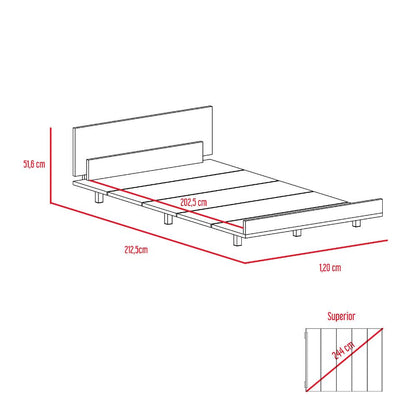 Cama Semi Doble Treviso Miel