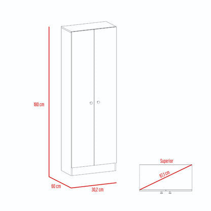 Closet 2 Pues Bellanti Multiusos  Coñac y Blanco