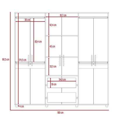 Closet Amatista Blanco y Rovere