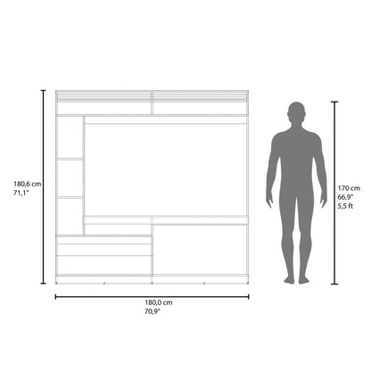 Mesa Para Tv Dante Nogal Para Televisor de 55 Pulgadas