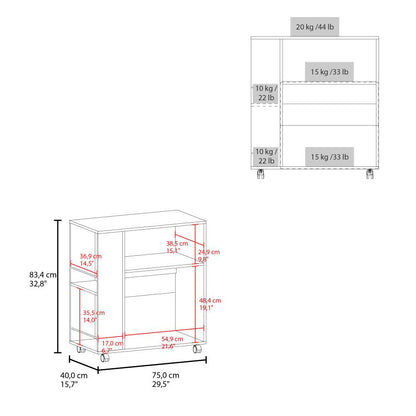 Mesa Auxiliar de Cocina Eldon Blanco