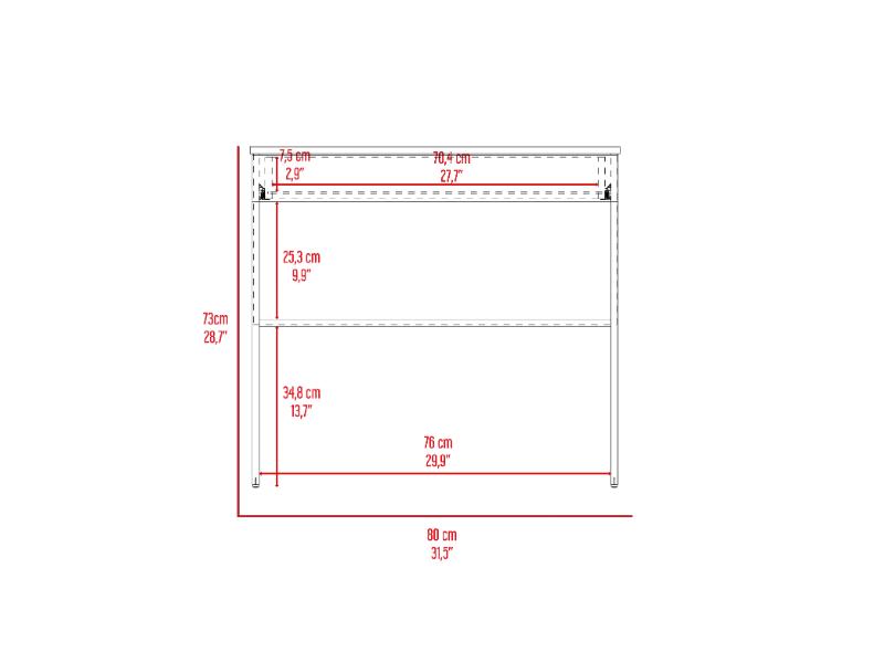 Escritorio Ohio Cajon  Blanco Arupo