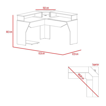 Escritorio Gamer Guma Wengue y Verde