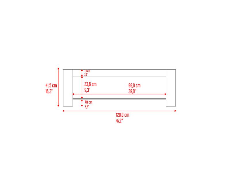 Mesa de Centro Cecil  Wengue Fresno