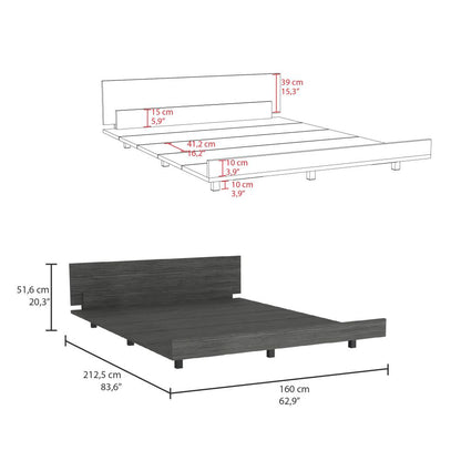 Cama Queen Treviso Gris