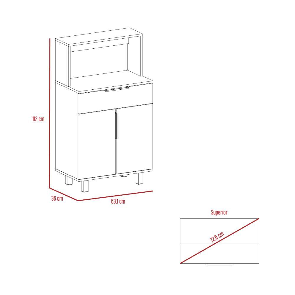 Modulo Microondas Bajo Castano Blanco
