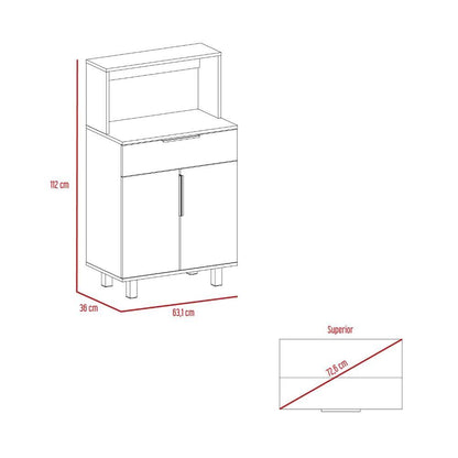 Modulo Microondas Bajo Castano Blanco