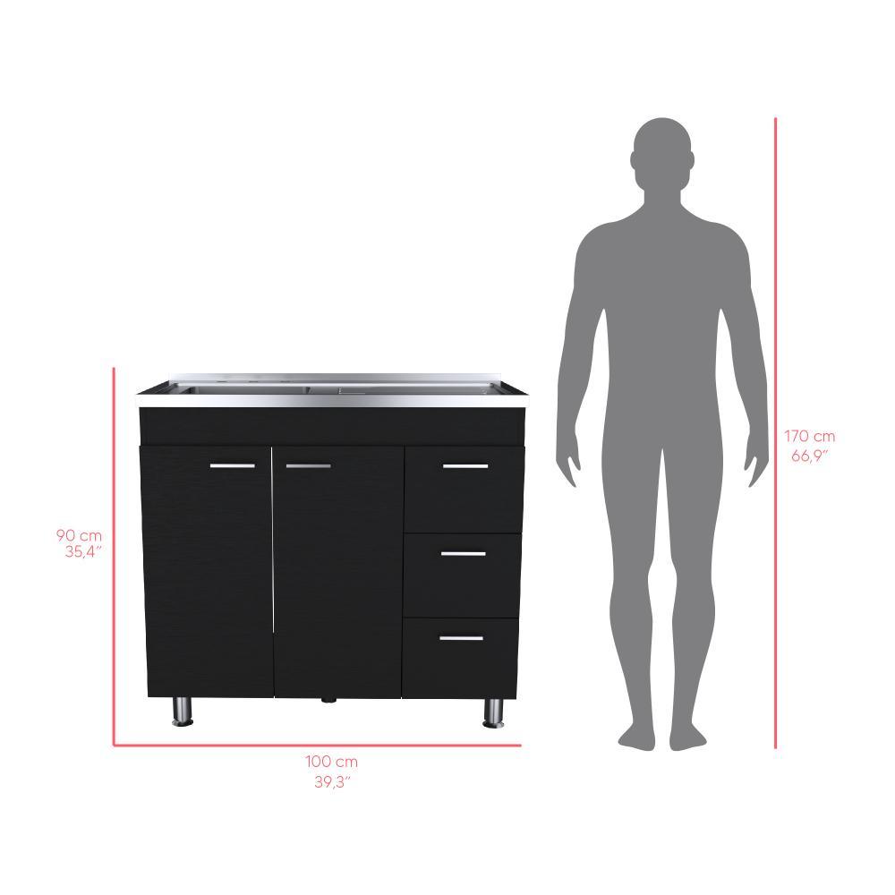 Gabinete Inferior Stella Wengue 100 Cm